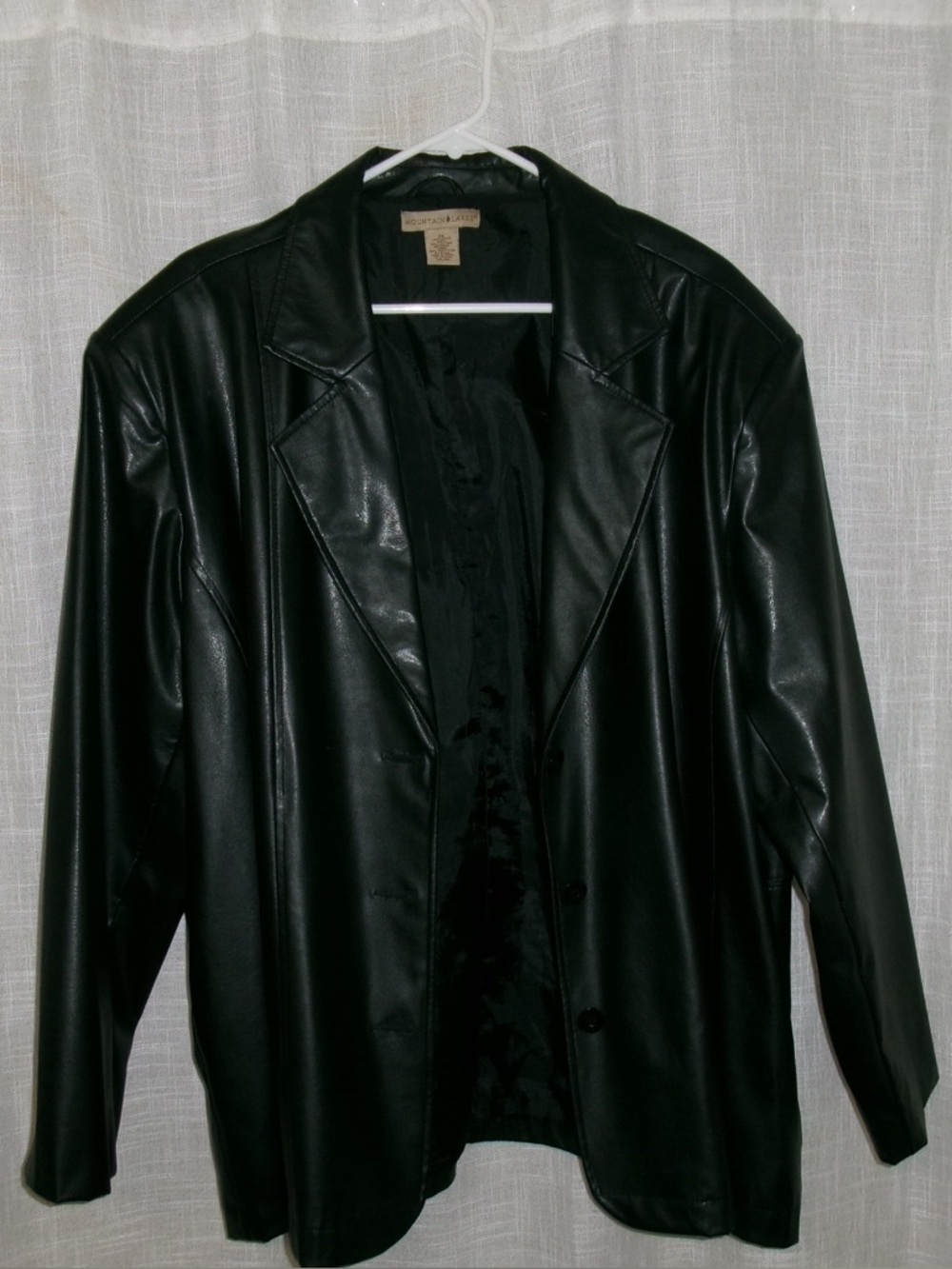 Mountain Lake Black Faux Leather Women's Blazer